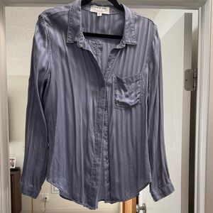 Soft Striped Button-Up Shirt